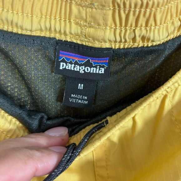 Patagonia Baggies Swim Shorts Trunks Mesh Lined Yellow Vintage 90's Mens M - Picture 5 of 6